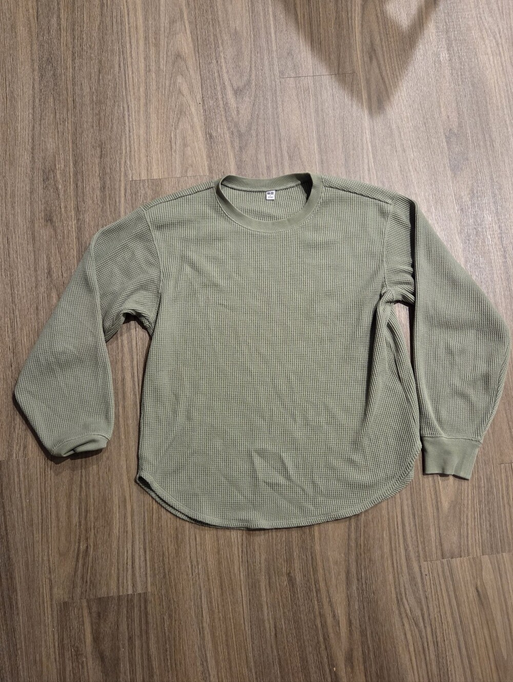 Uniqlo Green Waffle T-Shirt